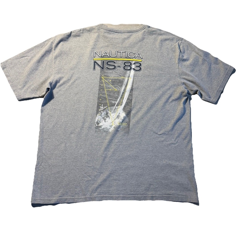 Vintage Nautica Competition T Shirt Sz XL Sailing Made In USA Surf Preppy 90s